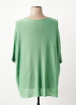 Pulover croială dreaptă fără mâneci verde D&Z FASHION femeie