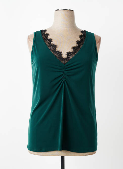 Top guler în v fără mâneci verde SPG WOMAN femme