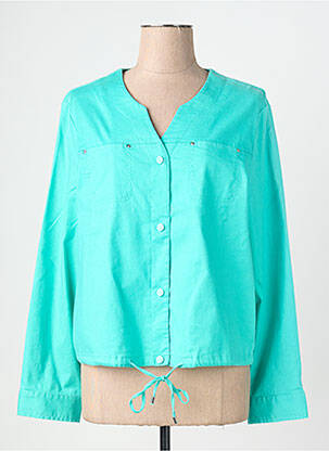 Jachete casual guler rotund verde DIANE LAURY femme