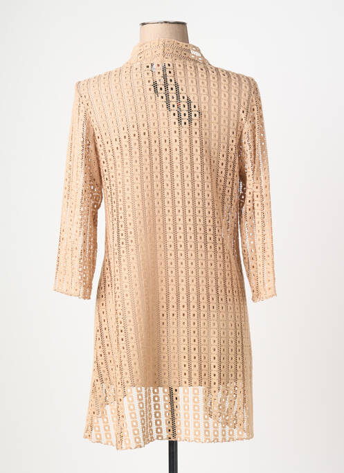 Vestă cu mâneci lungi mâneci 3/4 bej JEAN DELFIN femme