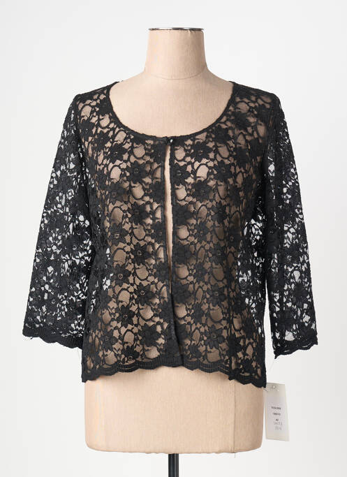 Vestă cu mâneci lungi mâneci 3/4 negru JEAN DELFIN femme