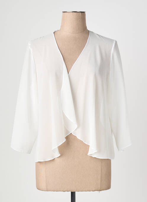 Jachete elegante guler în v alb FRANCE RIVOIRE femme