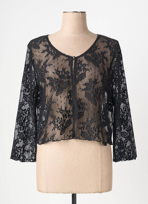 Vestă cu mâneci lungi elasticitate negru TELMAIL femme