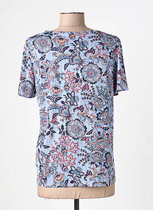 Tricou imprimeu fantezie mâneci scurte albastru DIANE LAURY femeie