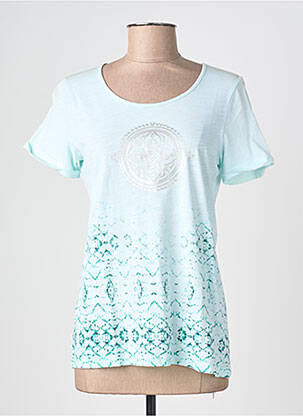 Tricou imprimeu fantezie mâneci scurte verde IMITZ femme