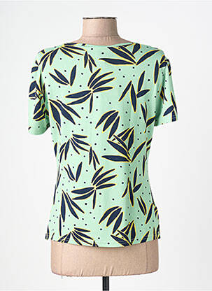 Tricou imprimeu fantezie mâneci scurte verde FRANCE RIVOIRE femeie