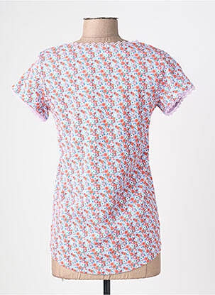 Tricou guler în v mâneci scurte violet C'EST BEAU LA VIE femeie