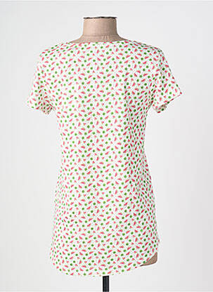 Tricou imprimeu fantezie mâneci scurte alb C'EST BEAU LA VIE femeie