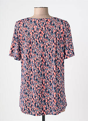 Tricou imprimeu fantezie mâneci scurte albastru DIANE LAURY femeie