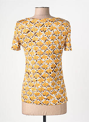 Tricou imprimeu fantezie mâneci scurte galben DIANE LAURY femeie