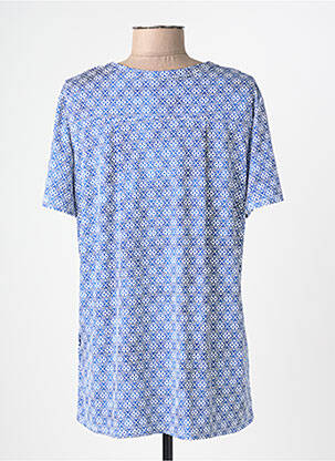 Tricou imprimeu fantezie mâneci scurte albastru DIANE LAURY femeie