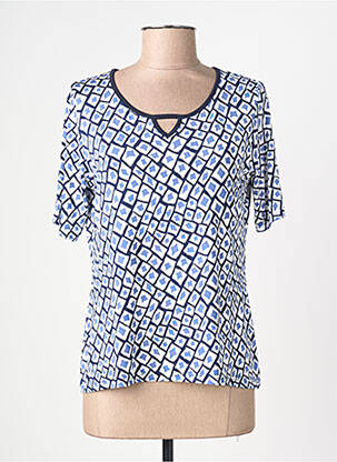 Tricou elasticitate mâneci scurte albastru TELMAIL femeie