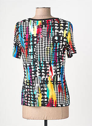 Tricou imprimeu fantezie mâneci scurte negru TELMAIL femeie