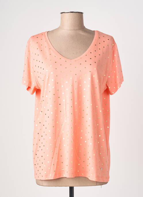 Tricou croială dreaptă mâneci scurte portocaliu KATMAI femme