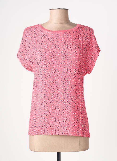Tricou imprimeu fantezie mâneci scurte roz KATMAI femme
