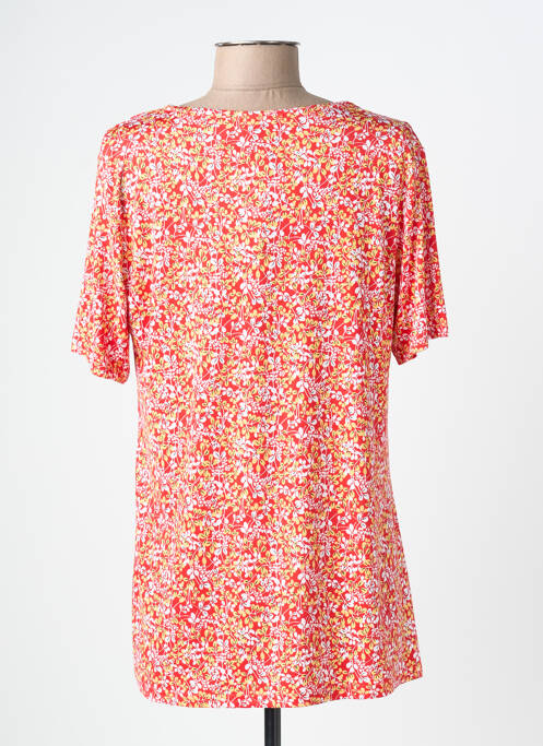 Tricou imprimeu fantezie mâneci scurte roșu PLURIELLES femme