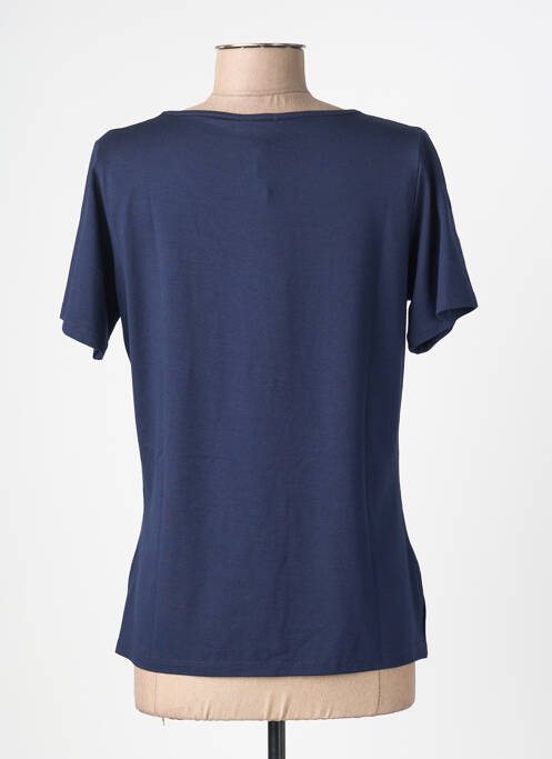Tricou imprimeu fantezie mâneci scurte albastru FRANCE RIVOIRE femme