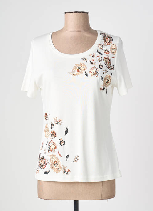 Tricou imprimeu fantezie mâneci scurte alb MERI & ESCA femme