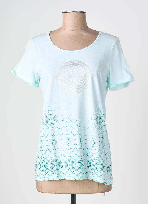 Tricou imprimeu fantezie mâneci scurte verde IMITZ femme
