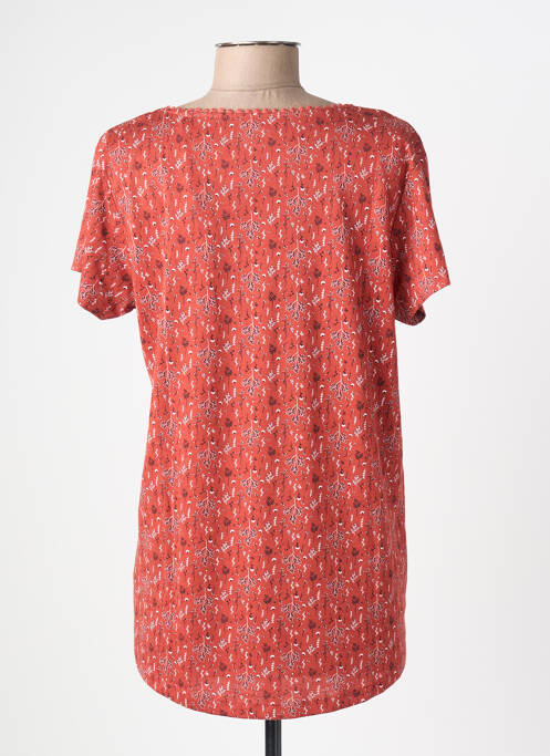 Tricou imprimeu fantezie mâneci scurte roșu C'EST BEAU LA VIE femme
