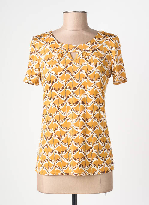 Tricou imprimeu fantezie mâneci scurte galben DIANE LAURY femme