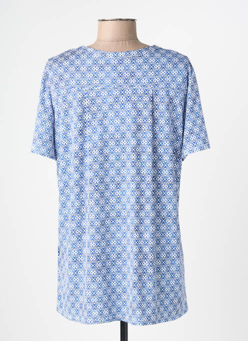 Tricou imprimeu fantezie mâneci scurte albastru DIANE LAURY femme