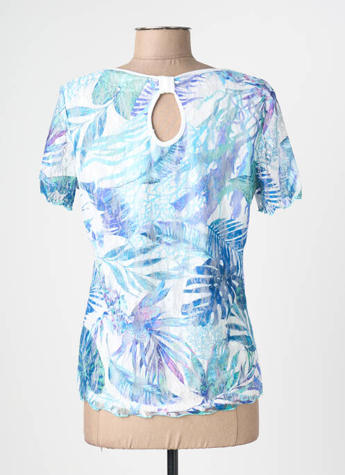 Tricou imprimeu fantezie mâneci scurte albastru DIANE LAURY femme