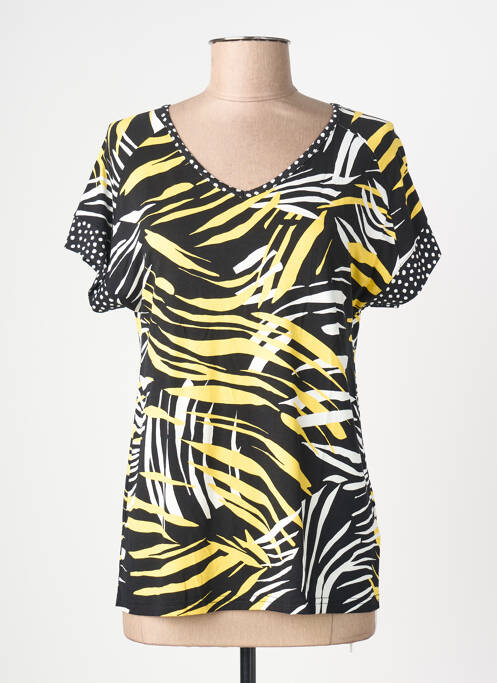 Tricou croială dreaptă mâneci scurte negru TELMAIL femme