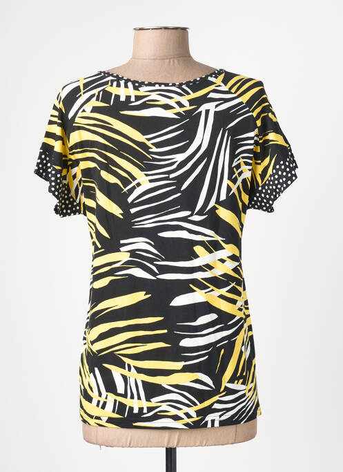 Tricou croială dreaptă mâneci scurte negru TELMAIL femme