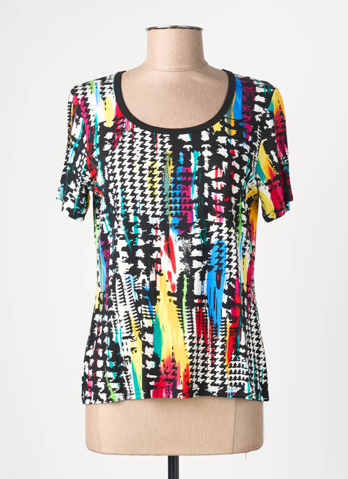 Tricou imprimeu fantezie mâneci scurte negru TELMAIL femme