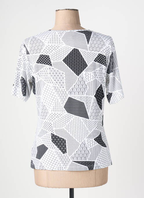 Tricou imprimeu fantezie mâneci scurte alb GRIFFON femme