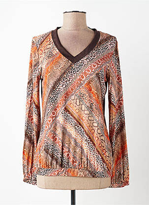 Tricou mâneci lungi mâneci lungi portocalie DIANE LAURY femeie