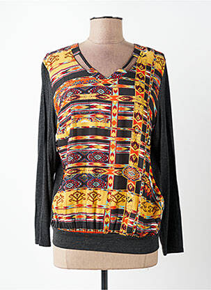Tricou mâneci lungi mâneci lungi gri DIANE LAURY femeie