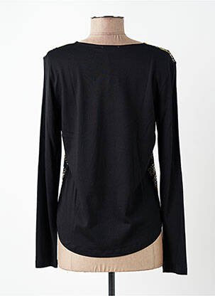 Top croială fluidă mâneci lungi negru DIANE LAURY femeie