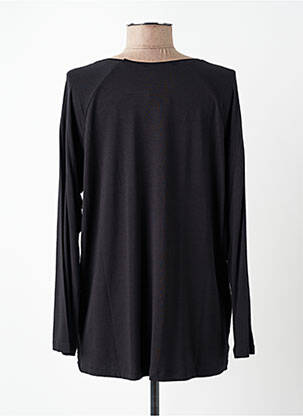Top elasticitate mâneci lungi negru C'EST BEAU LA VIE femeie