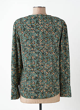 Bluză imprimeu floral mâneci lungi verde C'EST BEAU LA VIE femeie