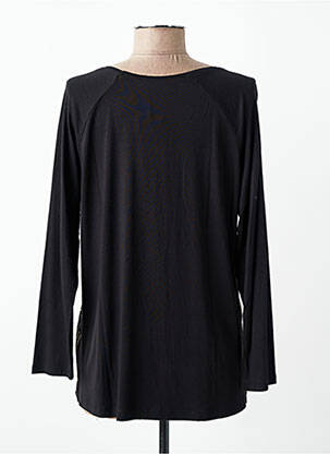Top elasticitate mâneci lungi negru C'EST BEAU LA VIE femeie