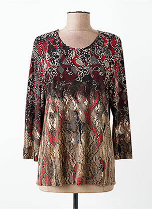 Tricou mâneci 3/4 mâneci 3/4 roșu GEVANA femeie