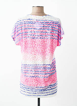 Tricou croială cambrată mâneci scurte roz GRIFFON femeie
