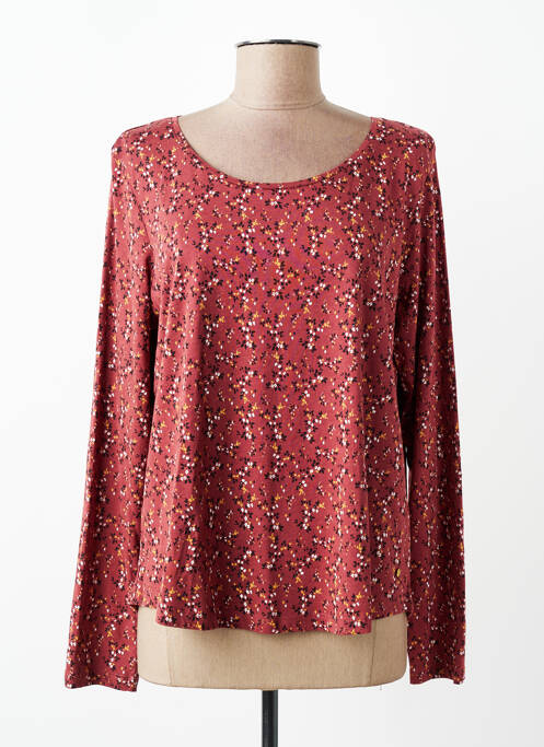 Tricou elasticitate mâneci lungi roz C'EST BEAU LA VIE femme