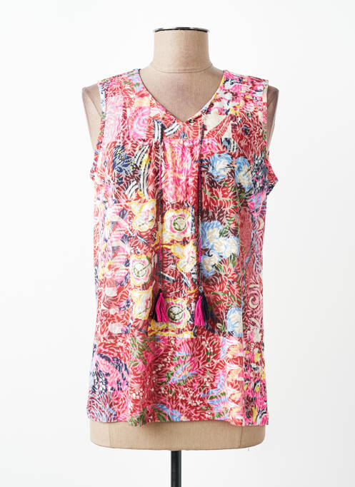 Top țesătură jersey fără mâneci roșu GRIFFON femme