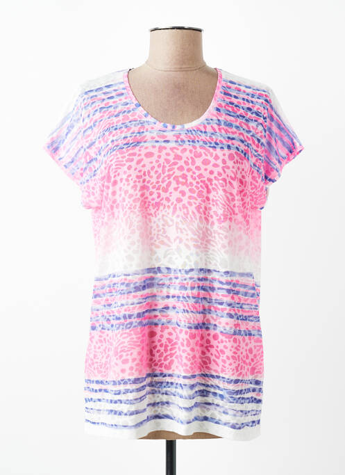 Tricou croială cambrată mâneci scurte roz GRIFFON femme