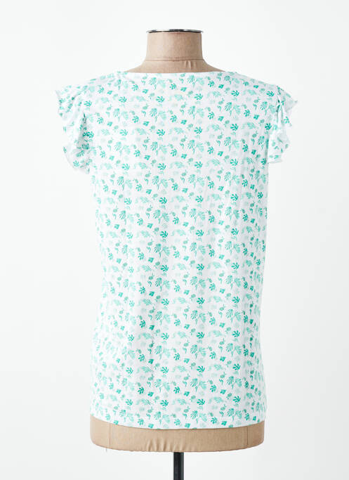 Tricou guler în v mâneci scurte verde C'EST BEAU LA VIE femme