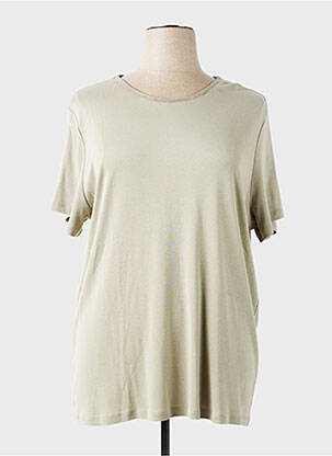 Tricou croială dreaptă mâneci scurte verde DIANE LAURY femme
