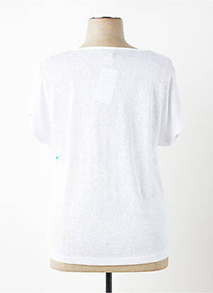 Tricou imprimeu fantezie mâneci scurte alb MARBLE femeie