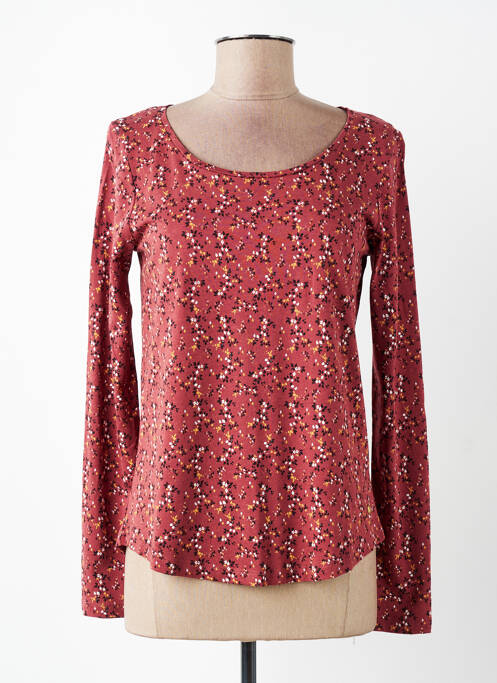 Tricou mâneci lungi mâneci lungi roșu C'EST BEAU LA VIE femme
