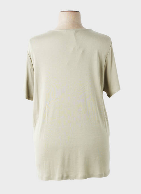 Tricou croială dreaptă mâneci scurte verde DIANE LAURY femme