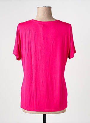 Tricou elasticitate mâneci scurte roz FRANCE RIVOIRE femeie