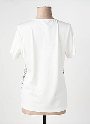 Tricou elasticitate mâneci scurte alb FRANCE RIVOIRE femeie
