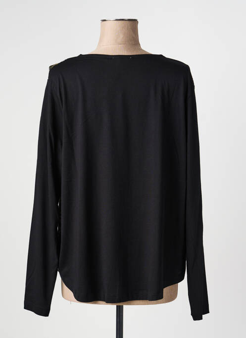 Top țesătură jersey mâneci lungi negru DIANE LAURY femme